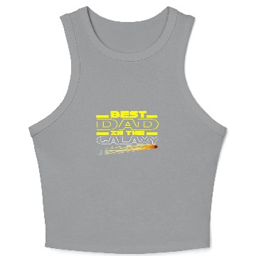 Discover Best Dad in the Galaxy with Comet Crop Tank Top