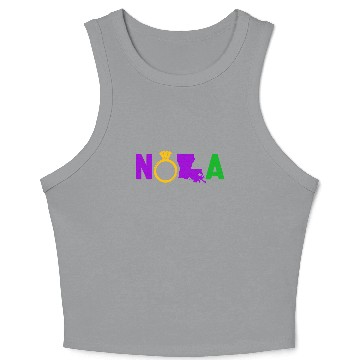 Discover New Orleans Bachelorette Party Map Mardi Gras Crop Tank Top