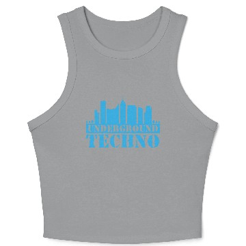 Discover Underground techno raving party music Crop Tank Top