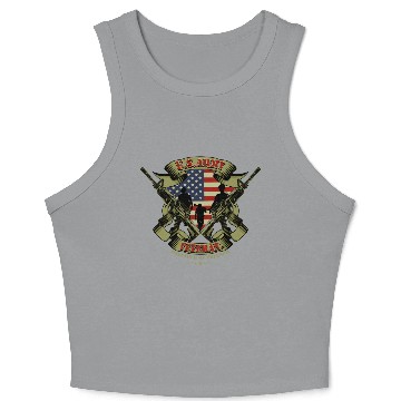 Discover US Army Veteran Crop Tank Top