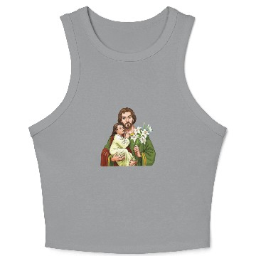 Discover St Joseph and Child Jesus Consecration Crop Tank Top