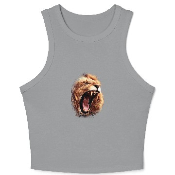 Discover angry roaring lion | lions head Crop Tank Top