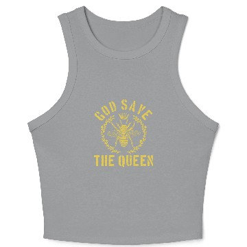 Discover God Save The Queen Bee Beekeeping Funny Beekeeper Crop Tank Top