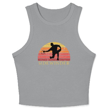 Discover Sidewinder Sidearm Baseball Pitcher Retro Vintage Crop Tank Top