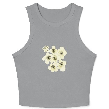 Discover abstract flower Crop Tank Top
