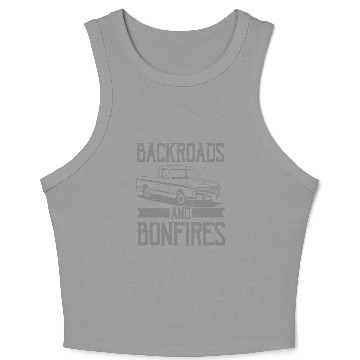 Discover BACKROADS AND BONFIRES Square Body Truck Pickup Crop Tank Top