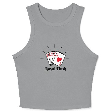 Discover Royal Flush Poker Crop Tank Top