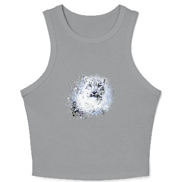 Discover leopard ,cat,wildcat,panter,snow leopard, painting Crop Tank Top