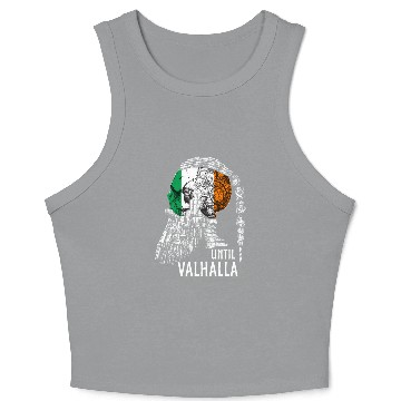 Discover Until Valhalla, Vikings, Viking irish Flag Crop Tank Top