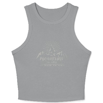 Discover Wolf - the mountains are calling gift idea Crop Tank Top
