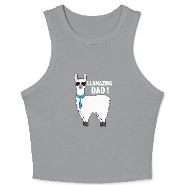 Discover Llama Dad Crop Tank Top Gift For Dad