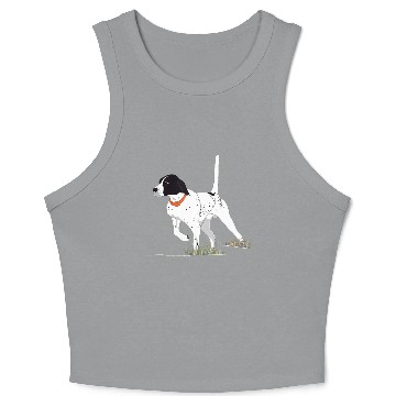 Discover Bird Hunting Hunter English Pointer Dog Crop Tank Top