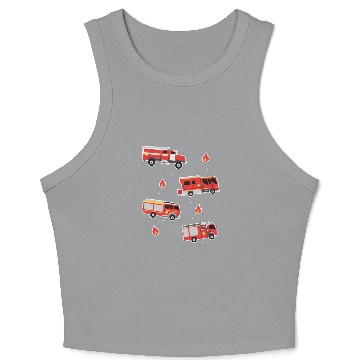 Discover Firefighter Vehicles pack Crop Tank Top