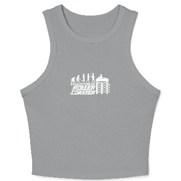 Discover Amusement park roller coaster looping track Crop Tank Top