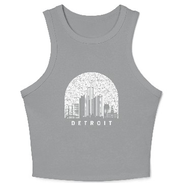 Discover Detroit Michigan Skyline Crop Tank Top