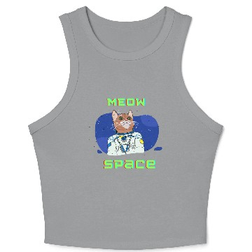 Discover Meow space Crop Tank Top