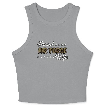 Discover Ocp Bold Proud Air Force Wife Crop Tank Top