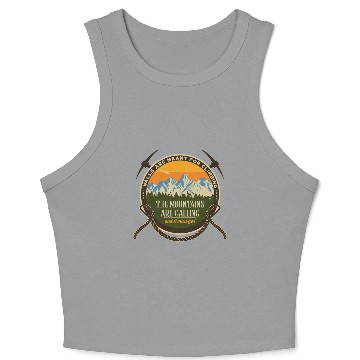 Discover The mountains are calling Crop Tank Top