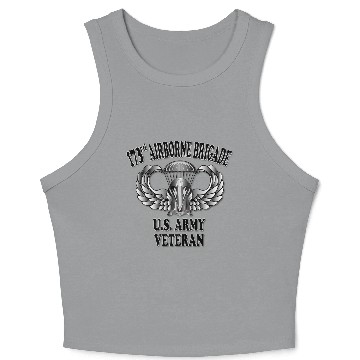 Discover Veteran Gift-173rd Airborne Brigade Veteran Front Crop Tank Top