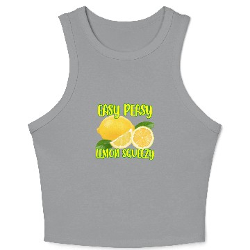 Discover FUNNY EASY PEASY LEMON SQUEEZY TROPICAL SUMMER Crop Tank Top