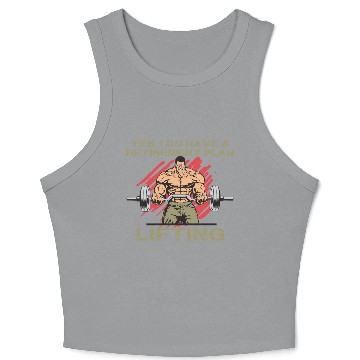 Discover Retirement Plan Lifting Crop Tank Top Old man Gym