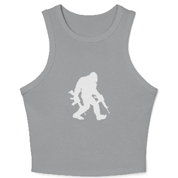 Discover Bigfoot Silhouette Sasquatch Crop Tank Top