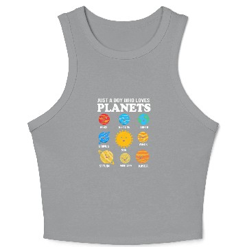 Discover Solar System Science Just A Boy Who Loves Planets Crop Tank Top