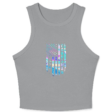 Discover Awesome US Flag Heart Corpsman Crop Tank Top