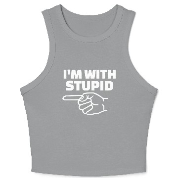 Discover I'm With Stupid Men Gift Crop Tank Top