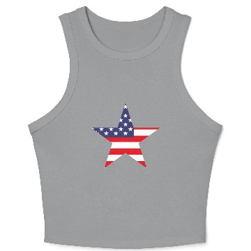Discover American Flag Crop Tank Top