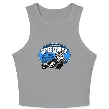 Discover Motorcycle Speedway Racing Crop Tank Top