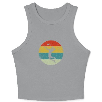Discover Retro vinatge volleyball Crop Tank Top