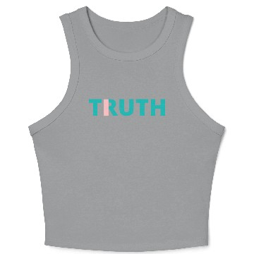 Discover I in Truth Single Word Design Self Reflective Crop Tank Top
