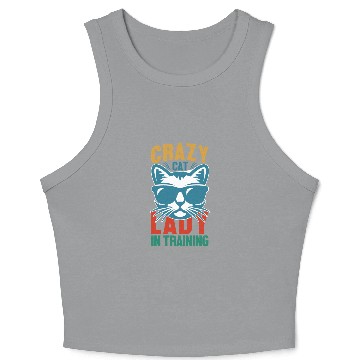 Discover Crazy cat lady Crop Tank Top