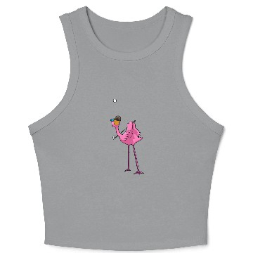Discover Flamingo Golf Golfing Crop Tank Top