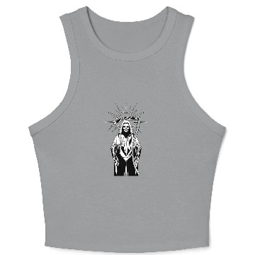 Discover Saint Death Crop Tank Top