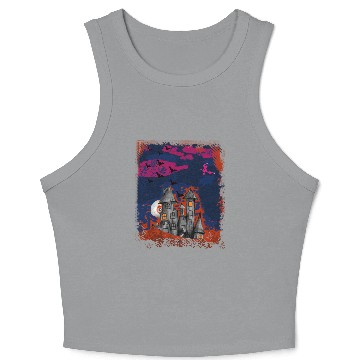Discover Halloween fright night Crop Tank Top