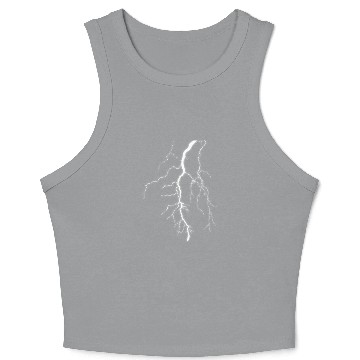 Discover Thunder Storm Design Lightning Bolt Crop Tank Top