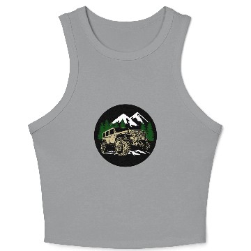 Discover Mountain Jeep Crop Tank Top