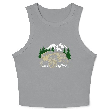 Discover Mountain Jeep 4x4 Offroad Crop Tank Top