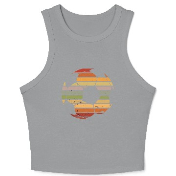 Discover Retro Sunset Vintage Soccer Crop Tank Top