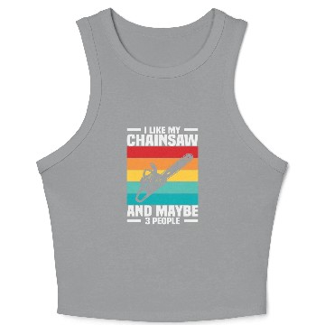 Discover Chainsaw Woodworking Crop Tank Top