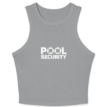 Discover Pool Security Rescuer Pool Guard Lifeguard Crop Tank Top