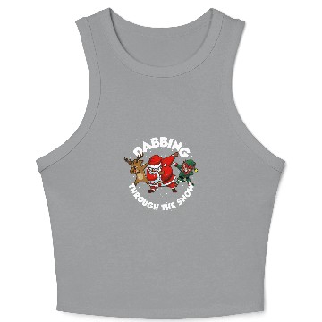 Discover Dabbing Santa Crop Tank Top
