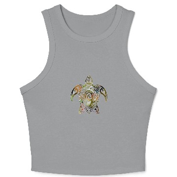 Discover tribal turtle Crop Tank Top