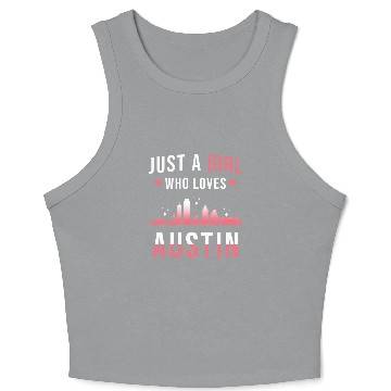 Discover Austin Texas Girl Crop Tank Top