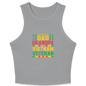 Discover Vietnam Veteran Dad Grandpa Baseball Jerseys Crop Tank Top
