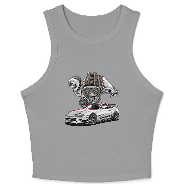 Discover 2Jz A80 Mkiv Jdm Car Crop Tank Top