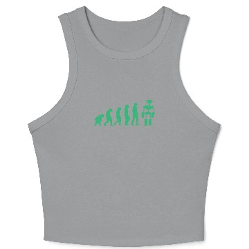 Discover Robot Evolution Robotics AI Science Fiction Crop Tank Top