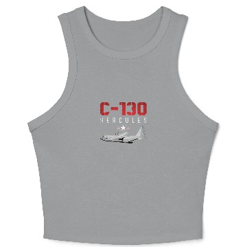 Discover C 130 Hercules US Airborne Fighter Pilot Crop Tank Top
